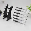 Porta bolígrafos de 6 ranuras, Soporte de exhibición para maquillaje de cejas, Estante de almacenamiento al por mayor con forma de abanico para papelería, pinceles y marcadores