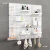 Escritorio con Panel Perforado, Escritorio Perforado sin Taladro, Estante Multifuncional para Especias, Gancho para Baño, Estante de Almacenamiento, Soporte para Cuchillos, Estante Colgante Superior