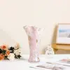 Vaso de Vidro Colorido com Boca de Pétala Ornaments Estilo Europeu Luxo Leve Alto Valor Sala de Estar Hidropônico Arranjo de Flores Ornaments Decorativos de Mesa