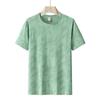 Nueva Camiseta de Verano de Moda para Hombre Estampada de Seda de Hielo Transpirable de Secado Rápido Manga Corta Talla Grande Más Gordo Suelta Deportiva Casual