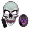 Venta Directa de Fábrica Máscara Iluminada con LED de Halloween Máscara Facial de Calavera Máscara Facial Completa de Fantasma de Festival de Terror Cara de Fantasma