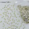 Pedras de strass para nail art de zircônia amarelo-dourado, pedras de strass mini pequenas amarelas de fundo chato em formato irregular, efeito de brilho, acessórios de decoração para unhas usáveis