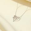 Collar Banyan Tree S925 de plata con 26 letras en inglés Love Rose, cadena de clavícula ligera y lujosa para mujer, regalo para el Día de la Madre
