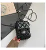 Bolso de Mano Pequeño Estilo Chanel para Niños Nuevo Verano 2025 Labial Llave Bolso Cruzado Bolso de Mujer