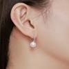Nuevos pendientes de perla en forma de C para mujer, de plata S925, geométricos, accesibles, de lujo, de alta gama, con ganchos para las orejas vacíos.