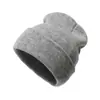 Gorro de Tricô Cor Pura Estilo Casual para Homens e Mulheres, Versátil Outono e Inverno Adulto Cor Doce Quente Pulôver Lã