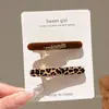 Pinza para el Cabello con Estampado de Leopardo Dulce y Fresca Estilo Coreano Pinza para Flequillo Lateral Pinza para el Cabello Exquisita de Gama Alta Venta al por Mayor