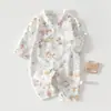 Ropa para Bebés y Niños Anyang Ropa para Recién Nacidos Mono de Fibra de Bambú Ropa sin Costuras Estilo Monje Pijamas para Bebé Traje de Manga Larga para Aire Acondicionado