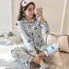 Corea del Sur Dongdaemun Pijamas Nuevos para Mujer Ins Cuadros Rosas y Verdes Ropa de Casa Se Pueden Usar Afuera Cárdigan Fabricante de Ropa Lista Venta al por Mayor