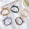 Estilo Coreano Refrescante Anillo para el Cabello Trenzado Hecho a Mano con Contraste Pulsera Nudo Cuerda para el Cabello Cola de Caballo Goma Elástica Cuerda para el Cabello Adorno para la Cabeza