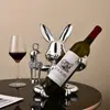 Adornos de Estante de Vino de Conejo Electrochapados, Decoraciones de Gabinete de Vino de Lujo Ligero de Gama Alta, Decoraciones Creativas para Recibidor, Sala de Estar, Aparador