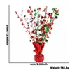 Enfeites de decoração de Natal transfronteiriços, guirlanda de pentagrama metálico vermelho, prata, azul de Natal, peças de decoração de mesa DIY