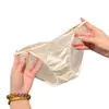 Fio Dental de Renda Levemente Luxuoso Francês Feminino Cintura Baixa Corte Alto Malha Transparente Roupa Íntima Sexy Forro de Algodão Amigável à Pele Jovem