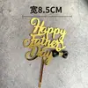 Nueva Decoración de Pastel para el Día del Padre Fiesta de Cumpleaños Tarjeta Acrílica Creativa Insertable Vestido Montaje de Mesa de Postres