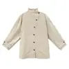 NEIHE 2026 Otoño Old Money Minimalista Mezcla de Algodón y Nailon Cuello Grande Corte Holgado Gabardina para Mujer 260291