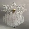 Lámpara Colgante de Cristal Nube Perla Estilo Francés Lujo Ligero, Lámpara Sencilla y Acogedora para Sala de Estar y Dormitorio, Iluminación Ambiental para Comedor de Villa
