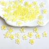 Broca para uñas con forma de flor de verano, joyería transparente de hielo, tamaño 6 mm, 10 mm, accesorios de resina con forma de flor de cinco pétalos, venta al por mayor