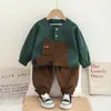 Traje de Bebé Infantil de Primavera y Otoño con Dibujos 2025 Nuevo Estilo Ropa de Primavera para Niños Conjunto de Dos Piezas Casual de Moda de Manga Larga