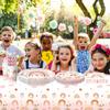 Nuevo Tema Bohemio Arcoíris Banner de Fiesta de Cumpleaños Vajilla Plato de Papel Vaso de Papel Servilleta Traje de Diseño de Lugar
