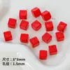 8mm Perforación Oblicua Pintada Cuadrado Pequeño Acrílico Cuentas Sueltas DIY Cadena de Teléfono Móvil Llavero Colgante para Bolsos Material Accesorios de Joyería