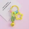 Lindo Colgante de Llavero de Pentagrama Dopamina con Cascabeles Estilo Ins Color Caramelo Versátil para Bolsas de Regalo Pequeñas