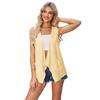 2024 Verano nuevo ropa de mujer transfronteriza europea y americana Amazon Chaqueta cárdigan casual de color sólido con agujeros