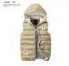 Colete Masculino Outono e Inverno Casual Masculino com Capuz Slim Roupa Exterior Forrada com Lã Espessada Casual Gola Alta Algodão Roupa Exterior Jovem