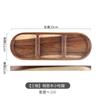 Caja de almacenamiento con compartimentos de madera de acacia directa de fábrica plato para aperitivos de hotel compartimento para aperitivos de frutas secas para el hogar plato para aperitivos