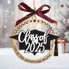 2025 Nuevo Mejor Regalo de Inauguración de Casa Adornos de Madera Decoración del Hogar Adornos Rojos para Árbol de Navidad Regalo