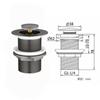 Estándar Europeo Lavabo Acero Inoxidable Desagüe Pop-Up Tipo Push Lavabo Anti-Olor Tubo de Desagüe Accesorios para Lavabo