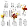 Conjunto Mais Vendido Transfronteiriço Vaso Pequeno Arranjo de Flores Decoração de Mesa de Alto Nível Ornamentos Vaso Mini de Vidro Transparente Atacado