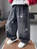Jeans para Niños 2070 Ropa de Primavera y Otoño 2026 Nueva Tendencia de Moda Estilo Coreano Pantalones Rectos Pantalones Largos de Otoño