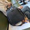 Mochila Xadrez Feminina 2025 Nova Off-White Bolsa Escolar Feminina Estudante Universitária Casual Mais Fácil para Combinar Bolsa de Viagem Bolsa de Ombro