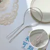 Faixa de Cabelo com Franja de Pérola Cristal Redonda Design Exagerado Europeu e Americano Doce Faixa de Pressão para Cabelo Acessórios de Cabelo Elegantes da Moda para Mulheres