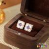 Librito Rojo Explosiones s9 Aretes de Espato Natural Plata S925 con Incrustaciones de Nácar Viento de Corte Aretes Retro Joyería al Por Mayor