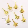 Llavero Artesanal Creativo DIY de Aleación de Zinc Multicolor Modelo de Avión Colgante Pequeño Regalo