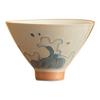 Mesa de hielo, taza de cubo de olas marinas en relieve pintada a mano, taza maestra de cerámica, taza individual, taza de té Kung Fu bajo esmaltado, taza de degustación