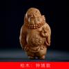 Adornos Zhong Kui, adornos tallados en madera de ciprés, fabricantes al por mayor, especificaciones, adornos artesanales de madera de 7 x 4,5