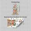 BRUP estilo pastoral cesto suspenso planta em vaso gatinho adesivo de parede floral vintage planta verde adesivo de gato HS5687Q