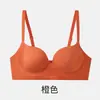 Sujetador push-up pequeño de tacto natural para mujeres, copa de grosor medio, transpirable, sin costuras, soporte suave, anti-caída, realzador, conjunto de sujetador sexy