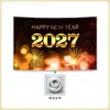 Tecido de Fundo de Ano Novo Personalização Decoração de Festa de Festival Arranjo Exclusivo de Comércio Exterior da Amazon Banner Fonte de Fábrica