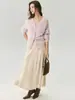 Campbell Hilo~%Seda de Morera%Cachemira Cardigan Tejido Cuello de Mujer Suéter Hueco Chaqueta Ola