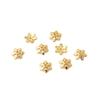 Suporte espaçador de contas floco de neve banhado a cobre de alta segurança, ouro real 18K, material de tampa de flor para pulseira e colar DIY feito à mão, suporte de prata