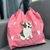 Bolsa de Lona Bordada Ecológica Grande Capacidade Nylon Transversal Tote Bolsa de Ombro para o Dia a Dia Compras Bolsa Tote