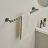 Barra de Toalha de Aço Inoxidável para Banheiro Suporte de Armazenamento de Dupla Haste Montado na Parede Versão Estendida Acessórios para Porta-Papel Higiênico