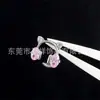 Pendientes de Gato Lindos de Aleación de Titanio F136 para E-Sports con Circonita 5A, Labret de Titanio G23 y Joyería para Piercing de Hélice Auricular