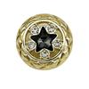 Novo estilo Chanel estilo estrela de cinco pontas diamante metal decorativo botão suéter malhas tweed terno jaqueta botão