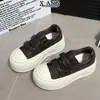Tênis de couro genuíno com sola plataforma de 5 cm para aumentar a altura para mulheres, sapatos de velcro, mocassins femininos, tênis esportivos casuais, tênis brancos