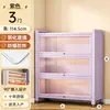 Gabinete de almacenamiento de acero con puertas de vidrio, vitrina de pie multicapa para figuras, con puertas, a prueba de polvo, para sala de estar y dormitorio, gabinete de metal