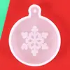 Molde de resina de cristal DIY Pingente de floco de neve de Natal com furo Molde Ornamento de chapéu de árvore de Natal Molde de silicone